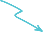 A light blue, zigzag arrow curves downward to the right on a transparent background.